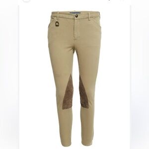 Ralph Lauren Equestrian Tan Pants with Brown Accents